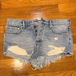 Free People Distressed Denim Women Shorts